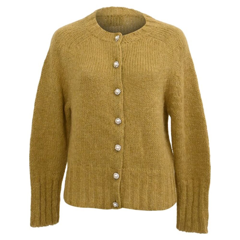 Erdem Vanessa Cardigan in Olive Green Mohair